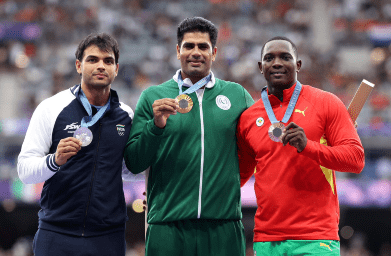 Top 3 Medalist of Javelin throw Final at Paris Olympics 2024 with Neerja Chopra, Arshad Nadeem and Anderson Peters