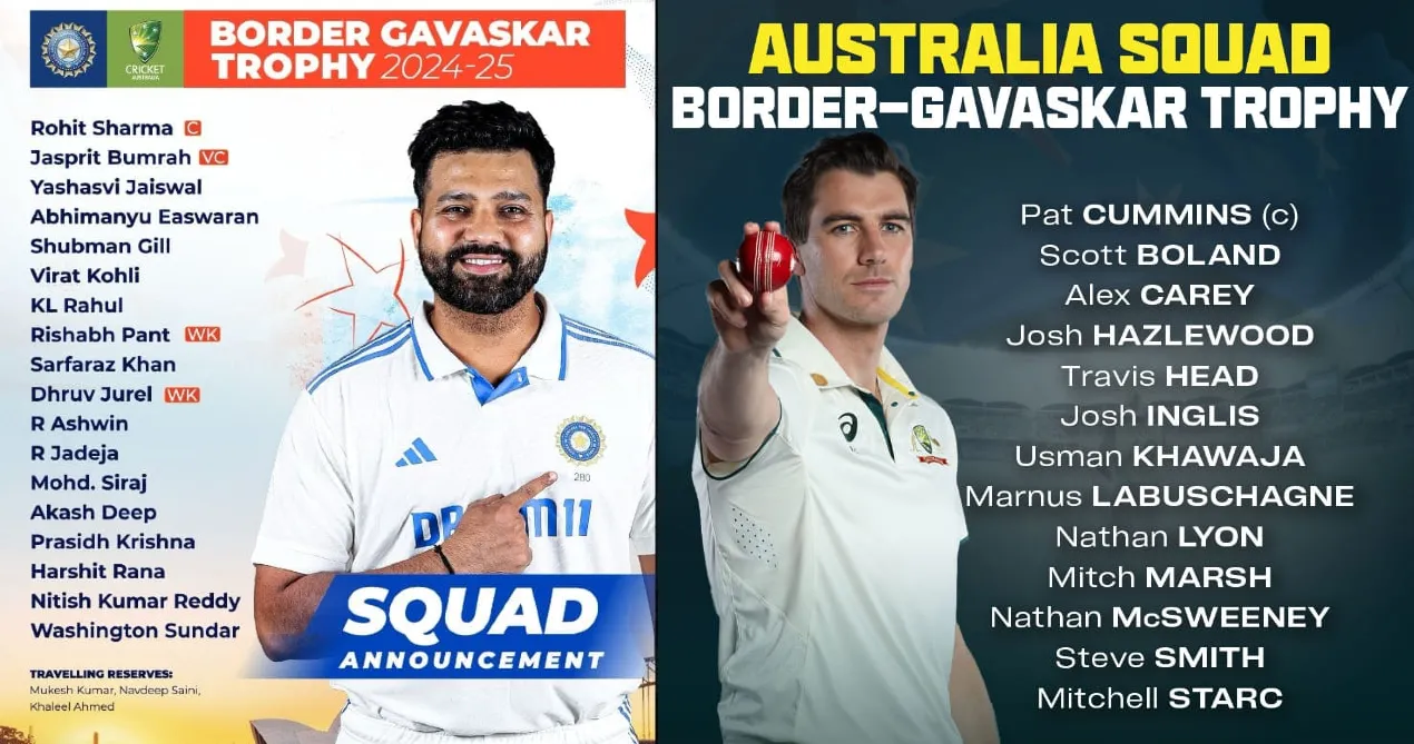 Border-Gavaskar Trophy 2024 Squads